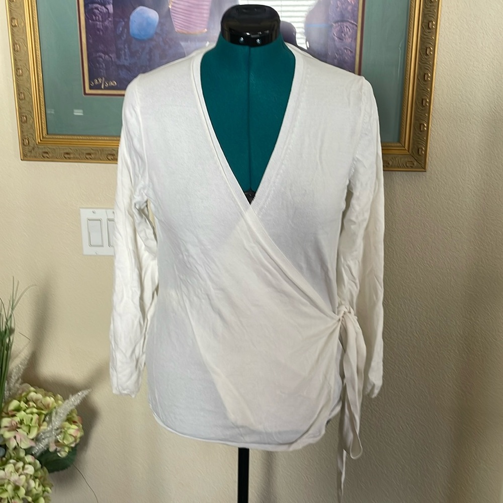 Emanuel Emanuel ungaro white wrap cardigan